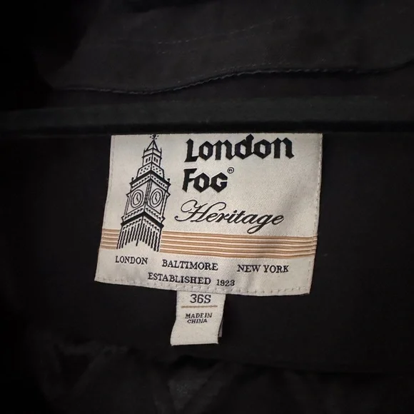 London Fog Men's Charcoal Trench Coat - Picture 4 of 9